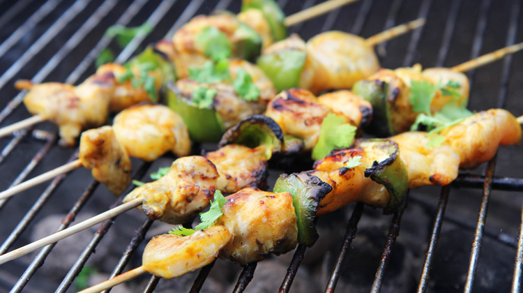 Calories in Chicken & prawn skewers