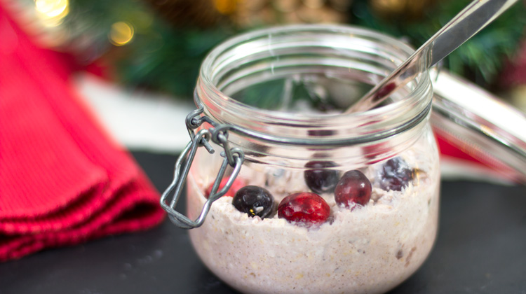 Calories in Christmas overnight oats