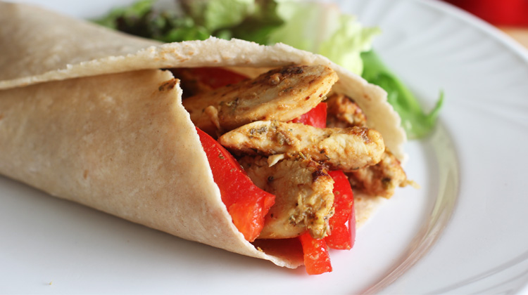 Calories in Low FODMAP fajitas