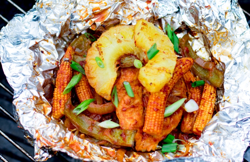 Sweet & Sour Chicken BBQ Foil Packets