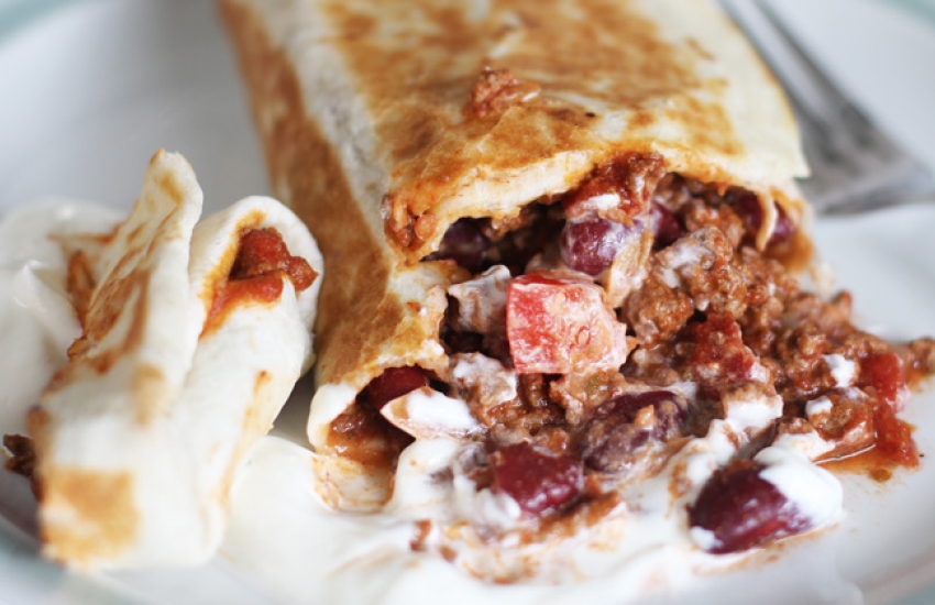 Beef Chili Burrito Recipe