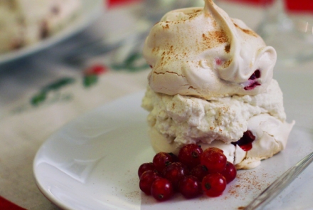 Redcurrant & Brandy Cream Meringues